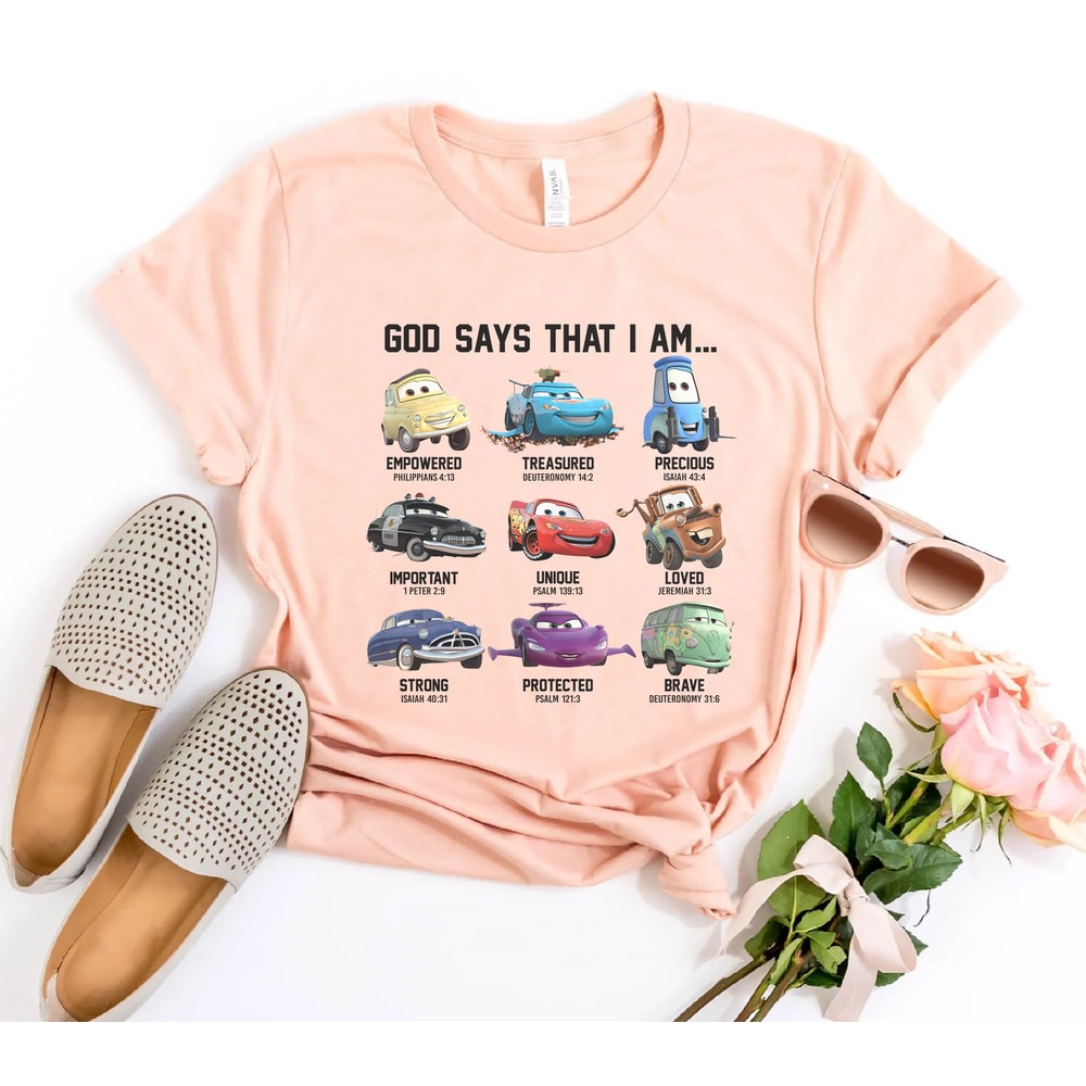 God Says That Iam Cars Shirt, Disney Pixar Cars Lightning McQueen T-Shirt, Vintage Race Shirt,Disneyland Shirt,Cars Land Shirt,Disney Pixar - 2.jpg