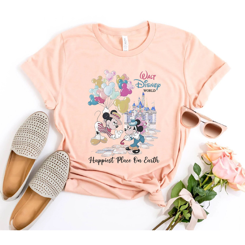 Happiest Place On Earth Comfort Color Shirt, Mickey And Minnie Shirt, Disney Shirt, Disney Trip Shirt, Disneyland Tee, Disney Trip Shirt - 1.jpg