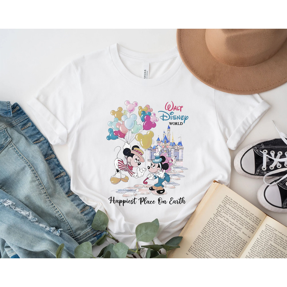 Happiest Place On Earth Comfort Color Shirt, Mickey And Minnie Shirt, Disney Shirt, Disney Trip Shirt, Disneyland Tee, Disney Trip Shirt - 3.jpg