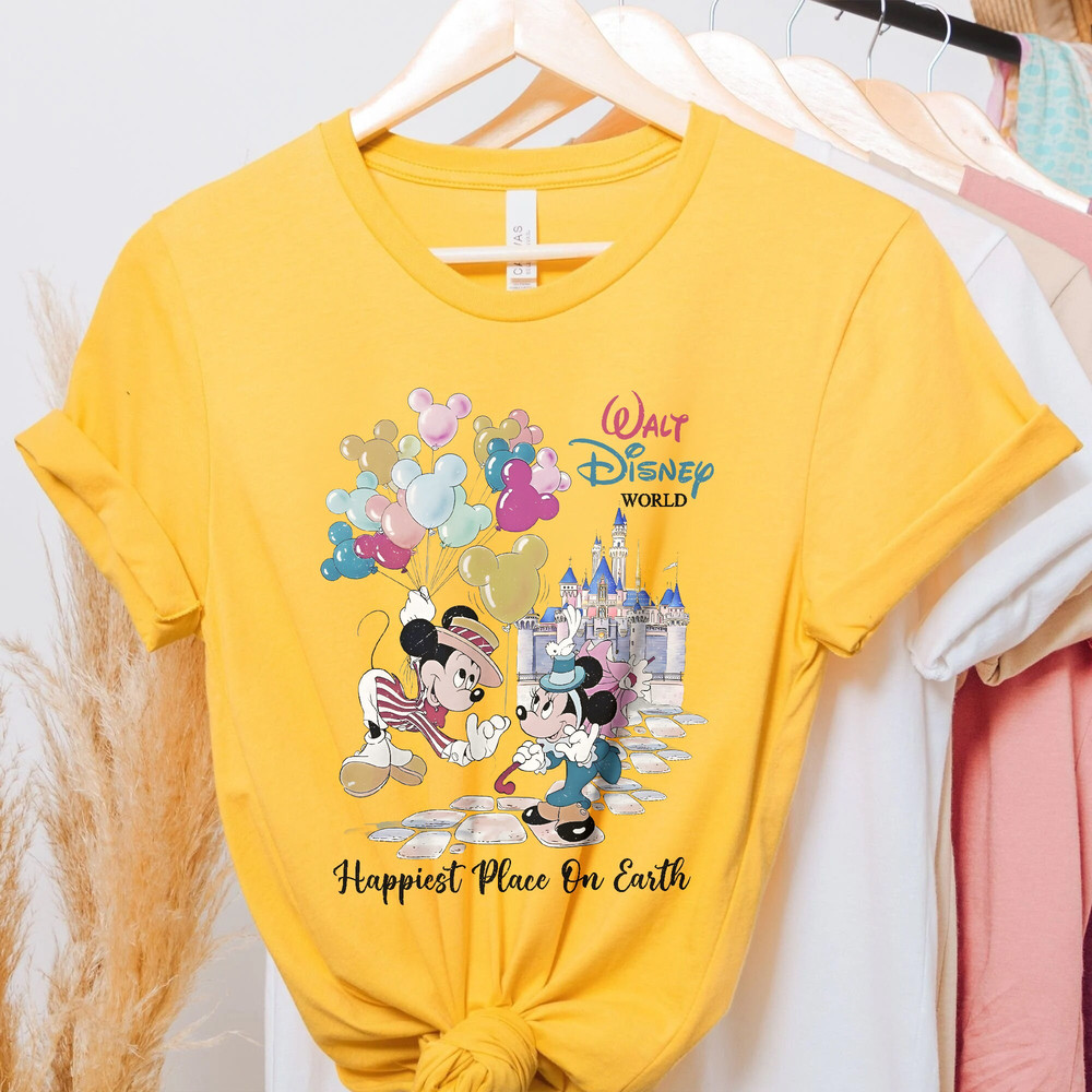 Happiest Place On Earth Comfort Color Shirt, Mickey And Minnie Shirt, Disney Shirt, Disney Trip Shirt, Disneyland Tee, Disney Trip Shirt - 4.jpg