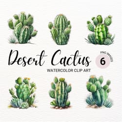 cactus print | cute cactus clipart | watercolor cactus png | western clipart | desert cactus | kawaii clipart | commerci