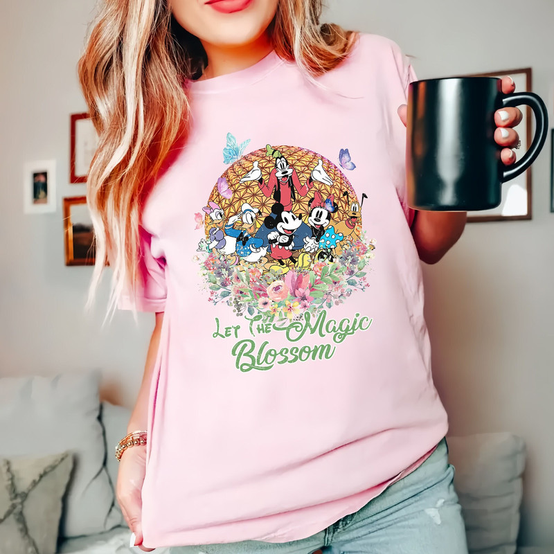Let the magic Blossom Disney Epcot flower and Garden Festival shirt, Floral Epcot shirt, Mickey & friends shirt,Disney world Disneyland trip - 1.jpg