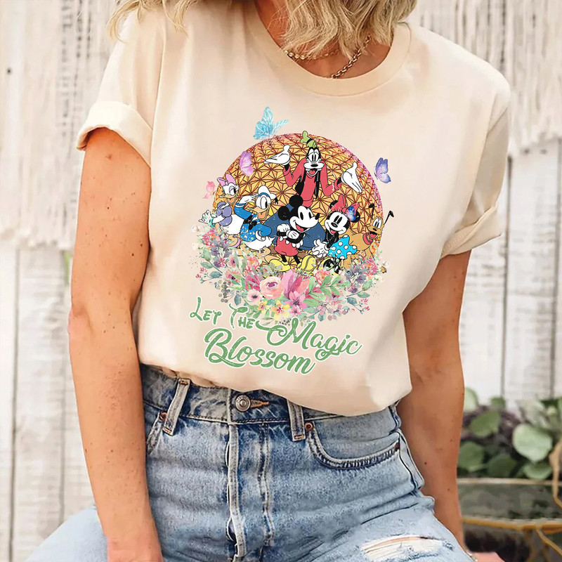 Let the magic Blossom Disney Epcot flower and Garden Festival shirt, Floral Epcot shirt, Mickey & friends shirt,Disney world Disneyland trip - 2.jpg