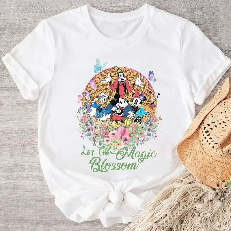 Let the magic Blossom Disney Epcot flower and Garden Festival shirt, Floral Epcot shirt, Mickey & friends shirt,Disney world Disneyland trip - 3.jpg