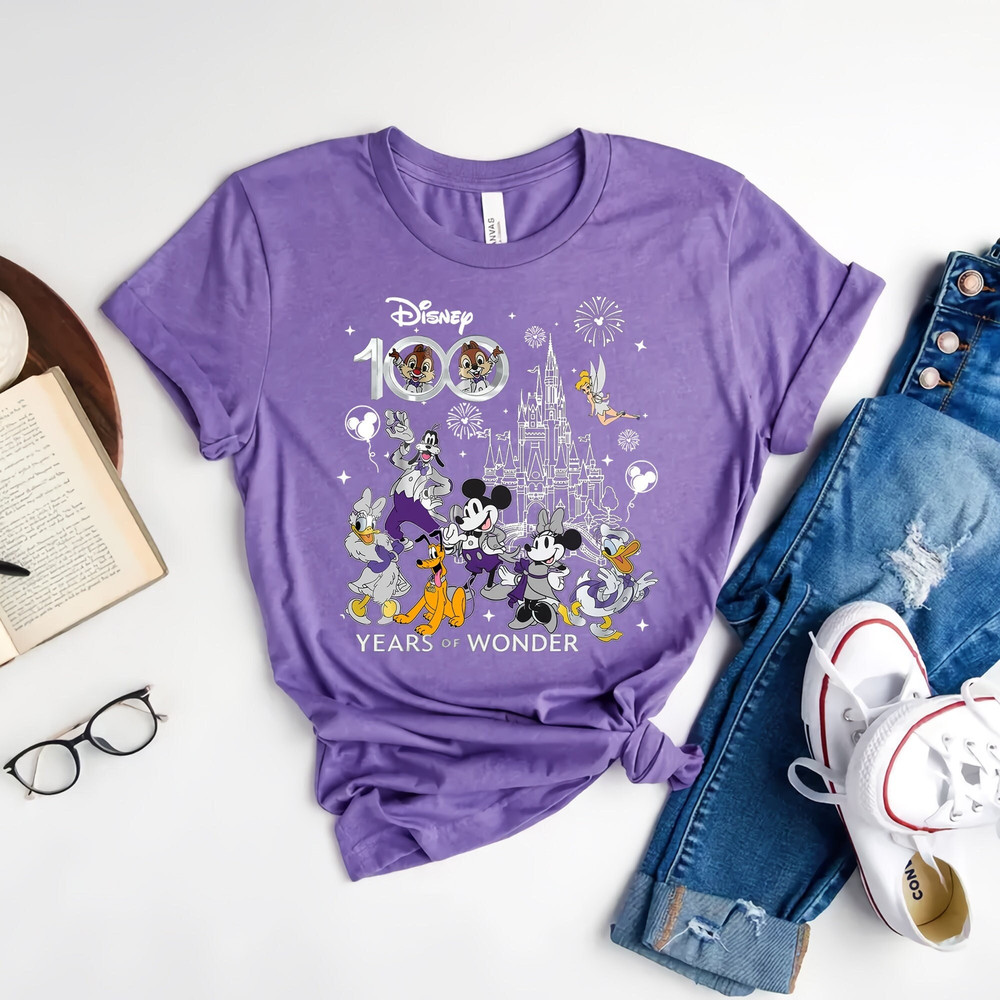Mickey and Friends Disney 100 Years Of Wonder Shirt, Walt Disney T-shirt, Disneyland 2023 Trip 100th Anniversary, Disney Family Shirt - 1.jpg