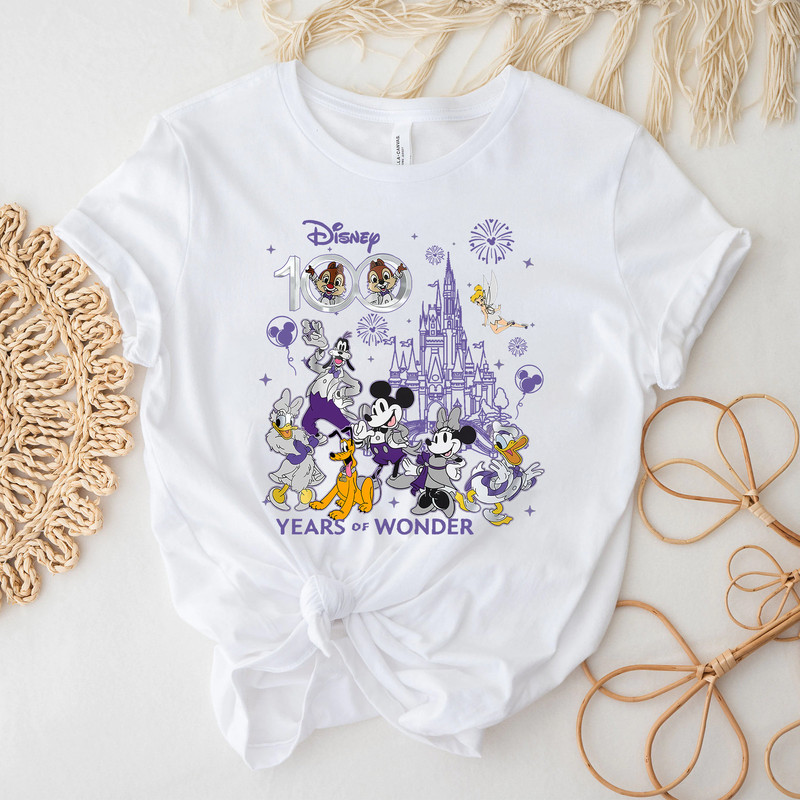 Mickey and Friends Disney 100 Years Of Wonder Shirt, Walt Disney T-shirt, Disneyland 2023 Trip 100th Anniversary, Disney Family Shirt - 3.jpg