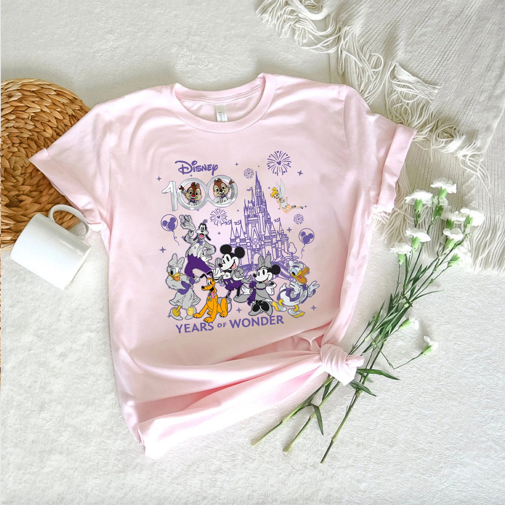 Mickey and Friends Disney 100 Years Of Wonder Shirt, Walt Disney T-shirt, Disneyland 2023 Trip 100th Anniversary, Disney Family Shirt - 5.jpg