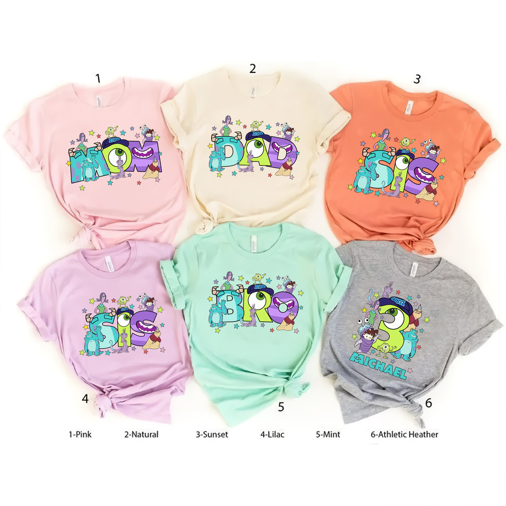 Personalized Monsters Inc Birthday Shirts, Monsters Inc Family Matching Shirts, Disney Birthday Trip Shirt, Mike And Sully Birthday Shirt - 2.jpg