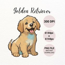 golden retriever puppy png | cute dog clipart | dog png | dog portrait | dog mug sublimation design | dog lover gift | i