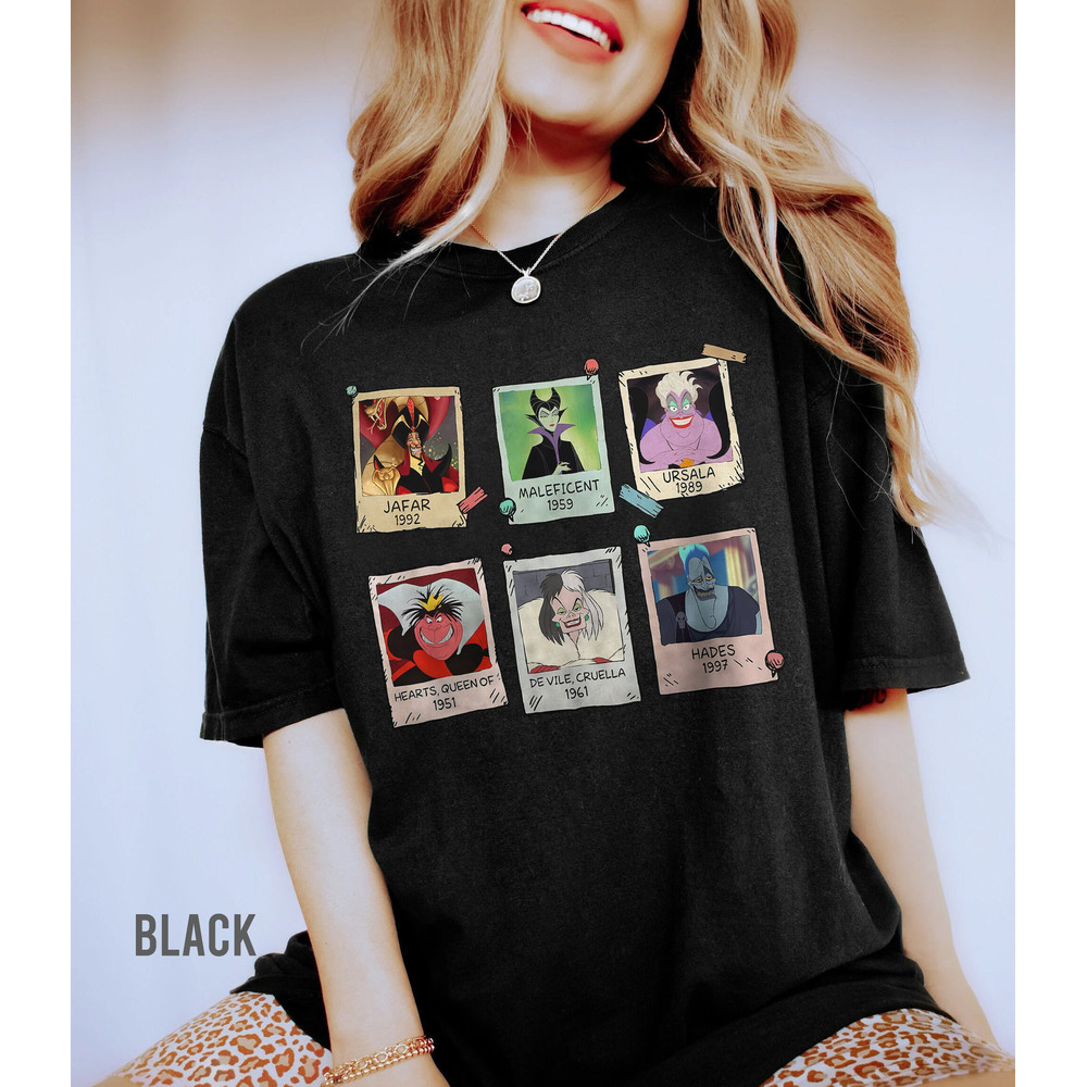 Retro Disney Villains Polaroid Shirt, Maleficent Ursula Evil Queen Hades Shirt, Villians Disney, Maleficent Evil Queen Cruella Ursula Tshirt - 2.jpg