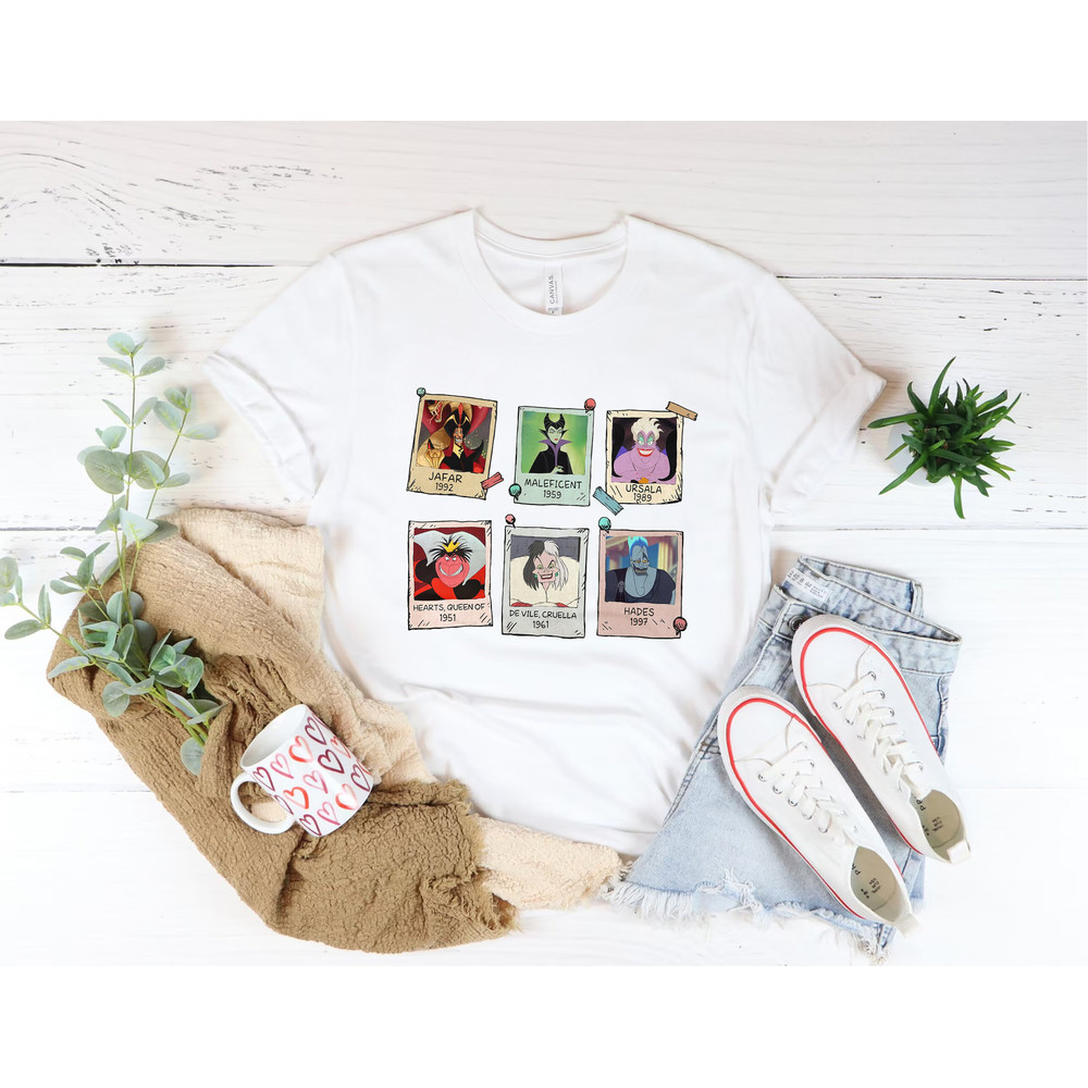 Retro Disney Villains Polaroid Shirt, Maleficent Ursula Evil Queen Hades Shirt, Villians Disney, Maleficent Evil Queen Cruella Ursula Tshirt - 3.jpg