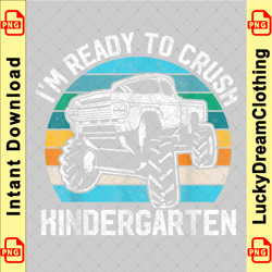 ready to crush kindergarten monster truck back to school