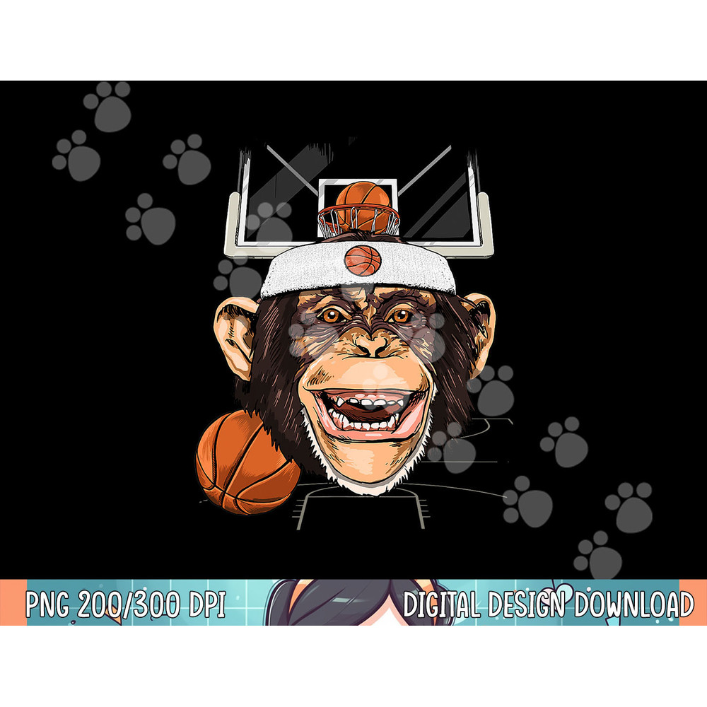 Monkey Basketball Monkey Lovers Basketball Player png, sublimation.jpg