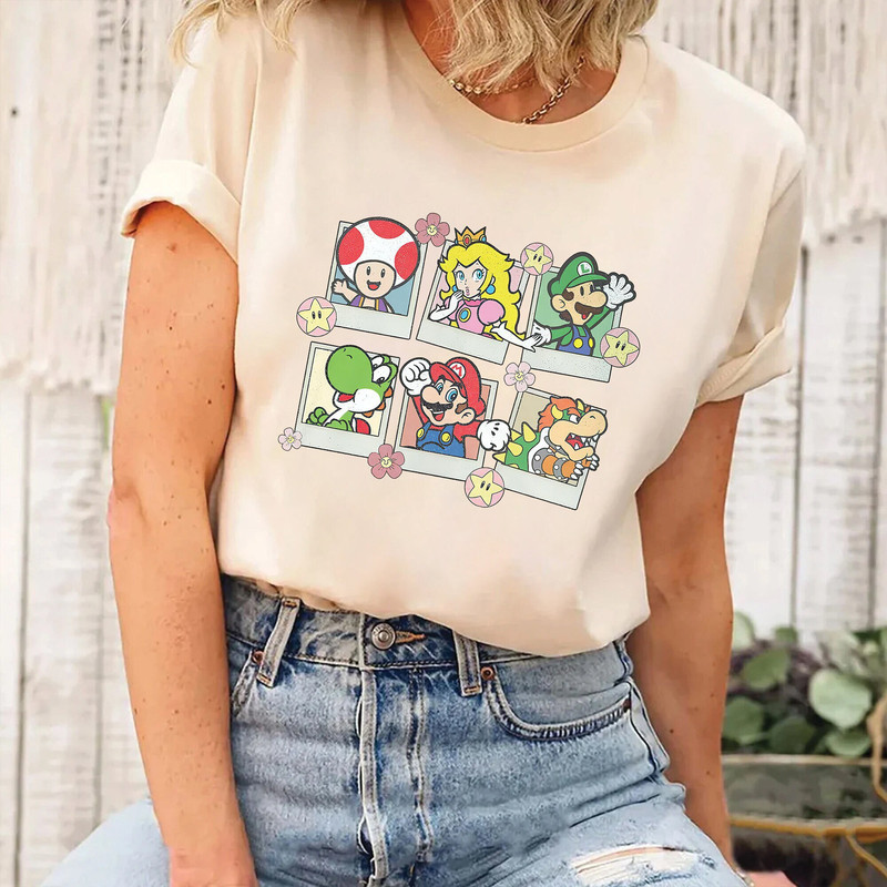 Super Mario Shirt, Mario Game Cute Vintage, Mario Car Games Kids Shirts, Kart Friends Tee, Super Mario Birthday Shirt, Mario & Friend Party - 1.jpg