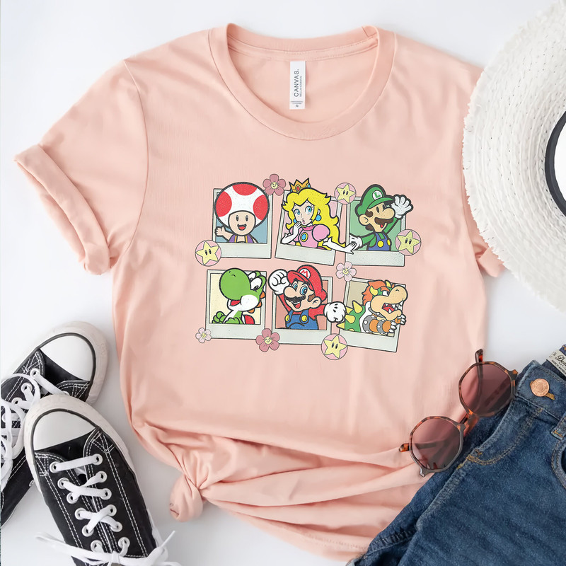 Super Mario Shirt, Mario Game Cute Vintage, Mario Car Games Kids Shirts, Kart Friends Tee, Super Mario Birthday Shirt, Mario & Friend Party - 3.jpg