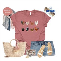 cute chicken shirt, farm shirt, farmer shirt, chicken lover shirt, farm family tee, chicken tee shirt, funny chicken tee