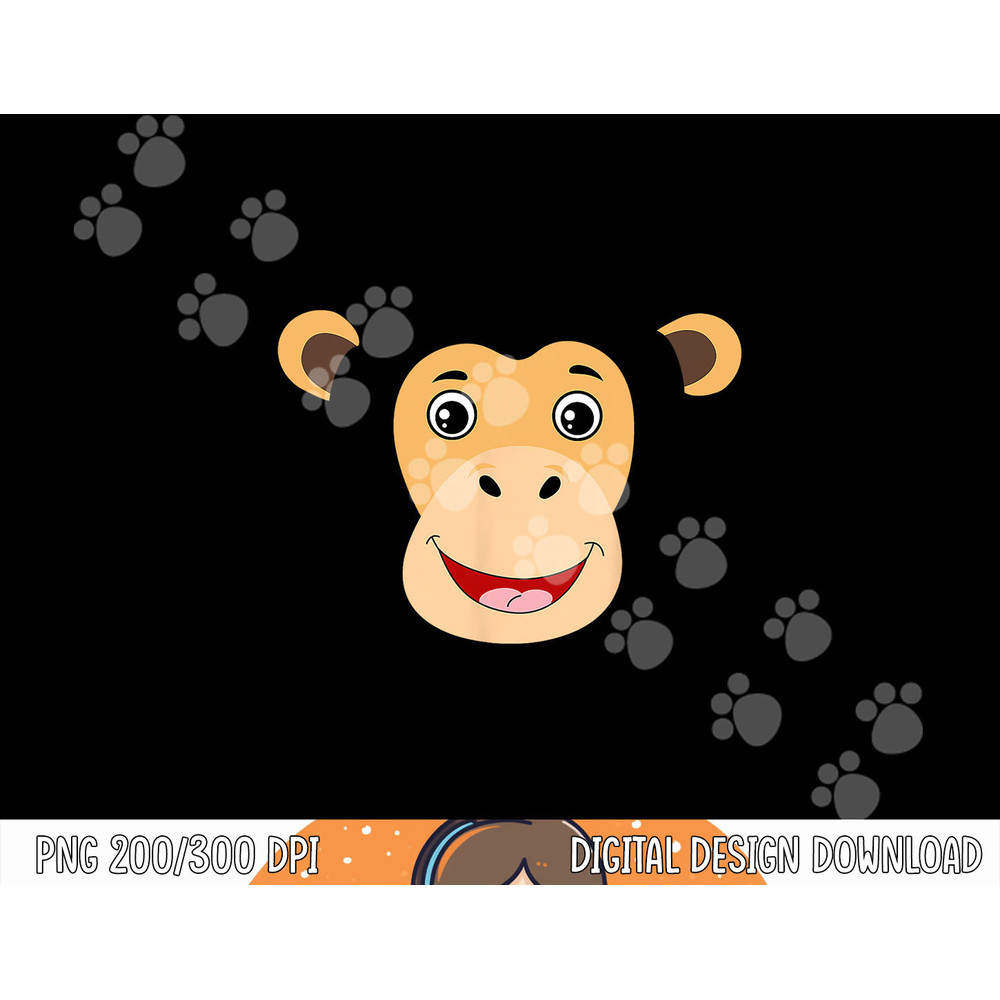 Monkey Face Costume Cute Easy Animal Halloween Gift png, sublimation copy.jpg