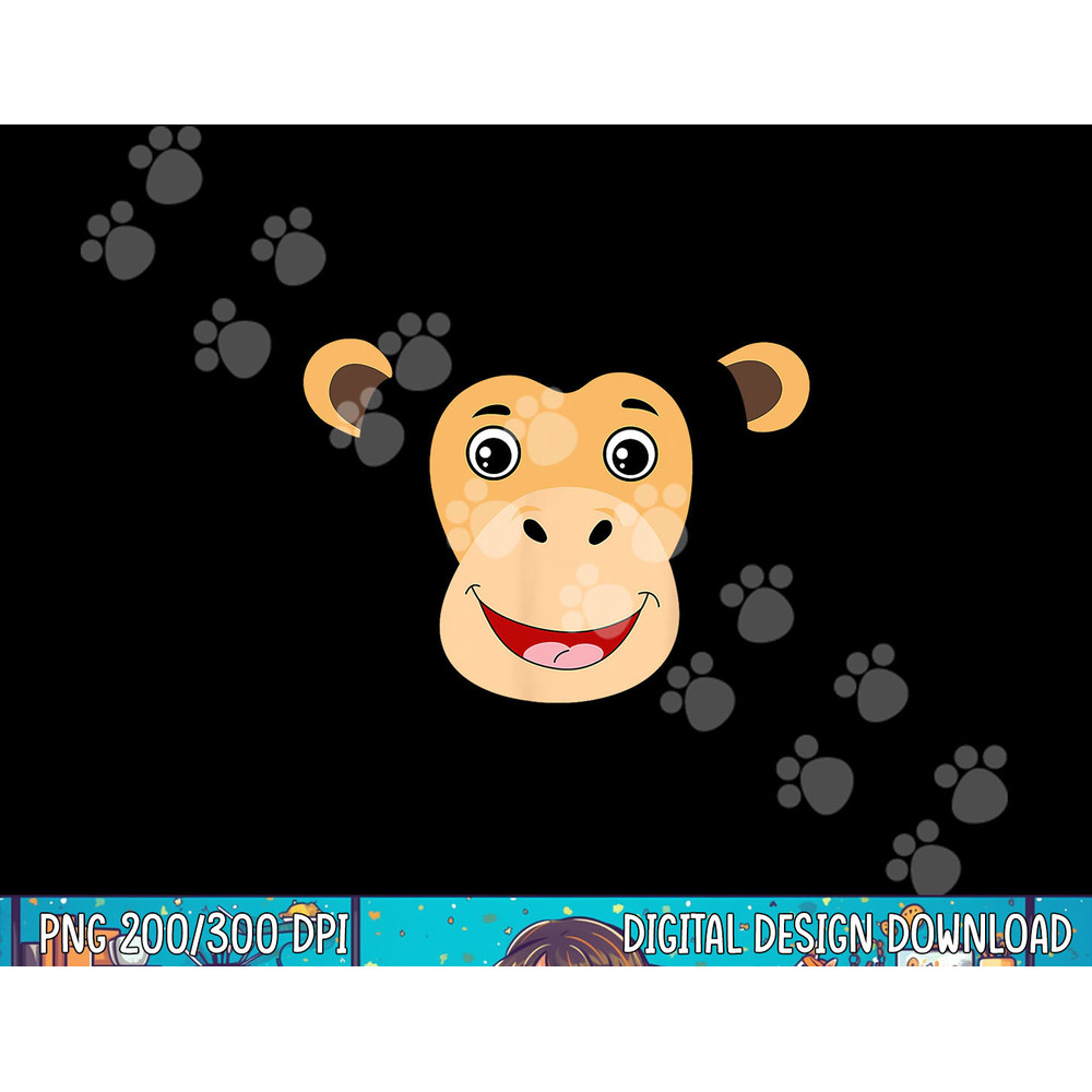 Monkey Face Costume Cute Easy Animal Halloween Gift png, sublimation copy.jpg