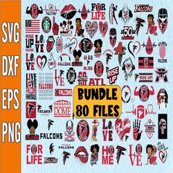 Bundle 80 Files Atlanta Falcons Football Team Svg, Atlanta Falcons Svg, NFL Teams svg, NFL Svg, Png Dxf,Eps,