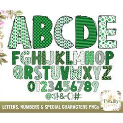 st patrick font, st patrick's day letters png, shamrock alphabet clip art, doodle irish, st paddy's letters, st. patty's