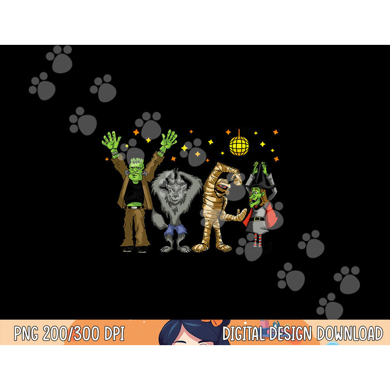 Monster Mash Tshirt Disco Dance Party Halloween Group Tshirt copy.jpg