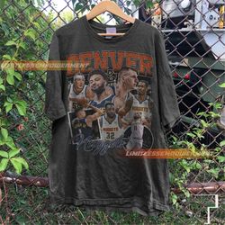 nikola jokic jamal murray michael porter jr. aaron gordon team shirt, basketball, classic 90s graphic tee, unisex, vinta