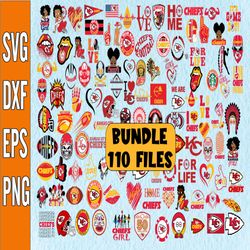 Bundle 110 Files Kansas City Chiefs Football Team Svg, Kansas City Chiefs Svg, NFL Teams svg, NFL Svg, Png, Dxf, Eps, In