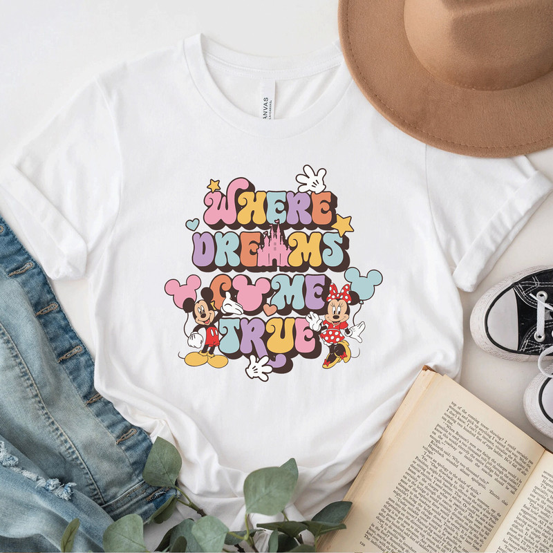 Where Dreams Come True Disney Shirt, Disney Aesthetic shirt, Colorful Vacay shirt, Disneyworld Shirt,Disney Family Shirts, Mickey And Co - 2.jpg