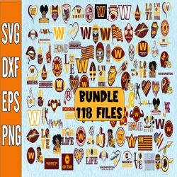 Bundle 118 Files Washington Commanders Football Team Svg, Washington Commanders Svg, NFL Teams svg, NFL Svg, Png, Dxf, E