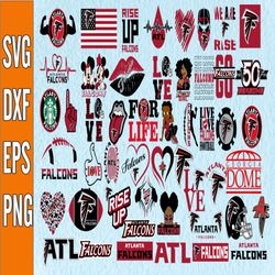 Bundle 50 Files Atlanta Falcons Football Teams Svg, Atlanta Falcons svg, NFL Teams svg, NFL Svg, Png, Dxf, Eps, Instant