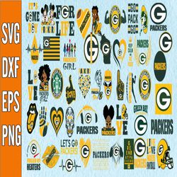 Bundle 50 Files Green Bay Packers Football Teams Svg, Green Bay Packers svg, NFL Teams svg, NFL Svg, Png, Dxf, Eps, Inst