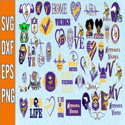 Bundle 50 Files Minnesota Vikings Football Teams Svg, Minnesota Vikings svg, NFL Teams svg, NFL Svg, Png, Dxf, Eps, Inst