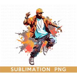 hip hop sublimation png, hip hop png, rapper png, music png, hip hop design png, hip hop style png, instant download, su