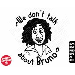 encanto bruno svg we dont talk about bruno png clipart cricut , cut file silhouette outline