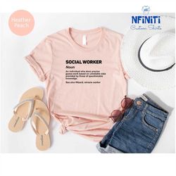 social workers definition shirts, social worker shirt, social work t-shirt, school counselor definition tee, counselor