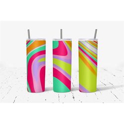 20 Oz Skinny Tumbler Wrap, Rainbow Marble Wrap, Marble Wrap, Straight Template, Tapered, Sublimation Graphics, Digital D