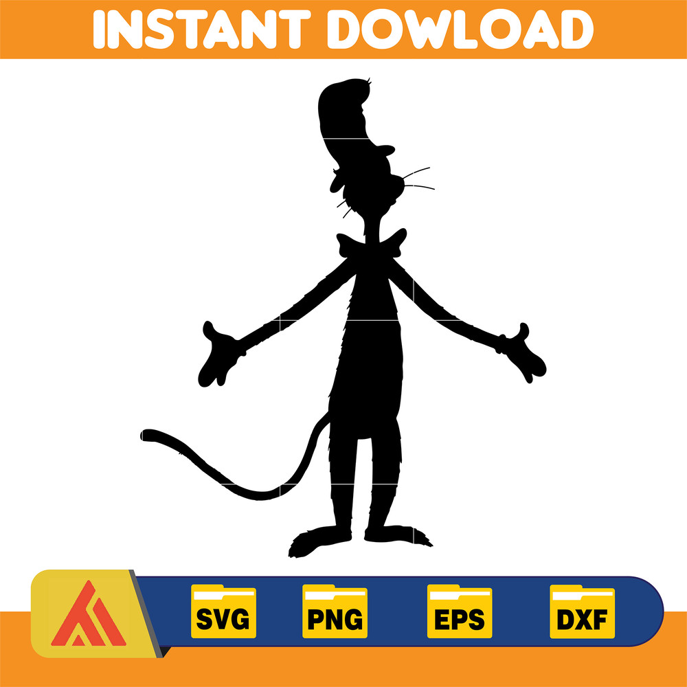 Dr Seuss Svg Layered Item, Dr. Seuss Quotes Cat In The Hat Svg Clipart, Cricut, Digital Vector Cut File, Cat And The Hat (25).jpg