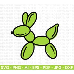 birthday balloon animal svg, birthday svg, balloon svg, dog balloon svg, balloon clipart, balloon art, cut file cricut,