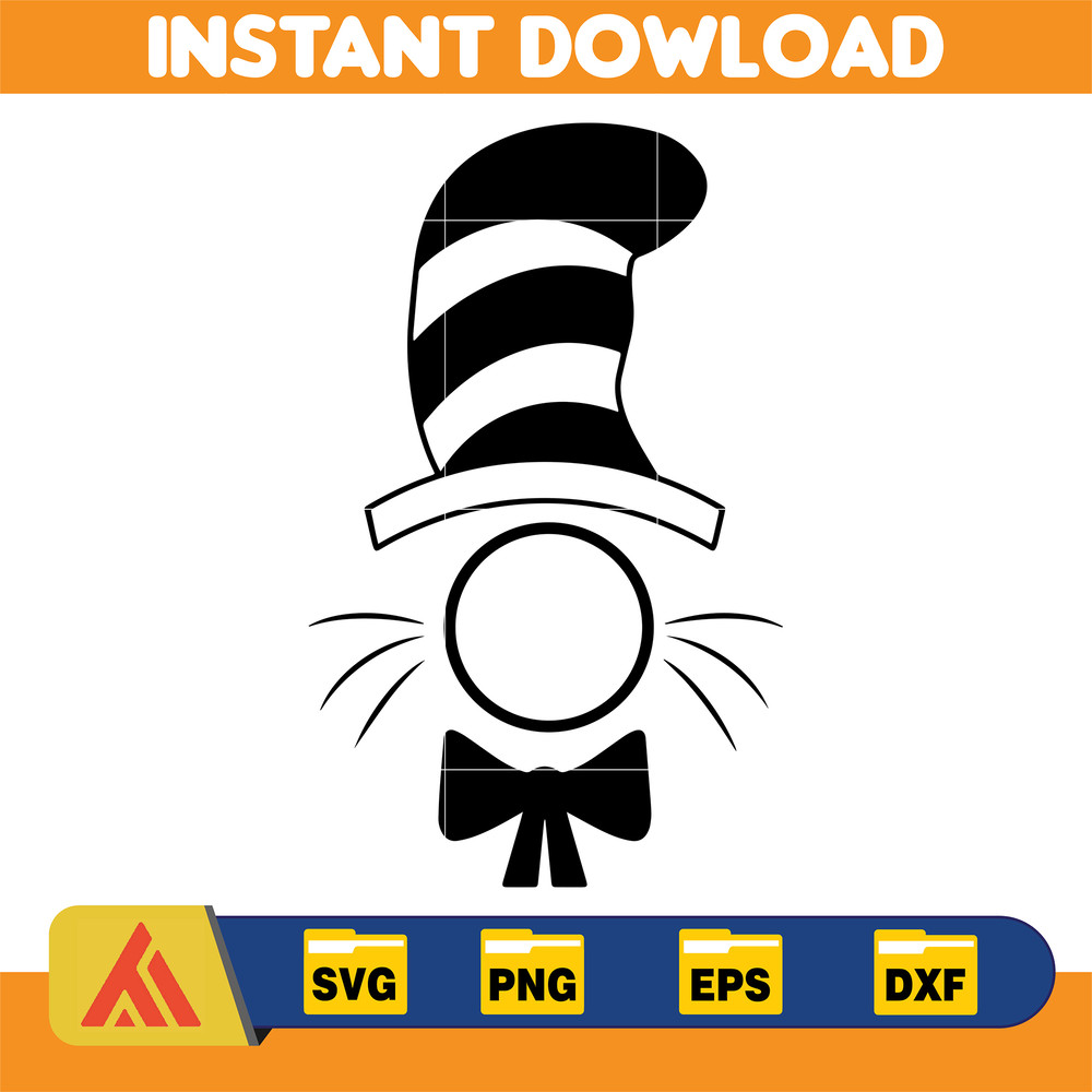 Dr Seuss Svg Layered Item, Dr. Seuss Quotes Cat In The Hat Svg Clipart, Cricut, Digital Vector Cut File, Cat And The Hat (36).jpg