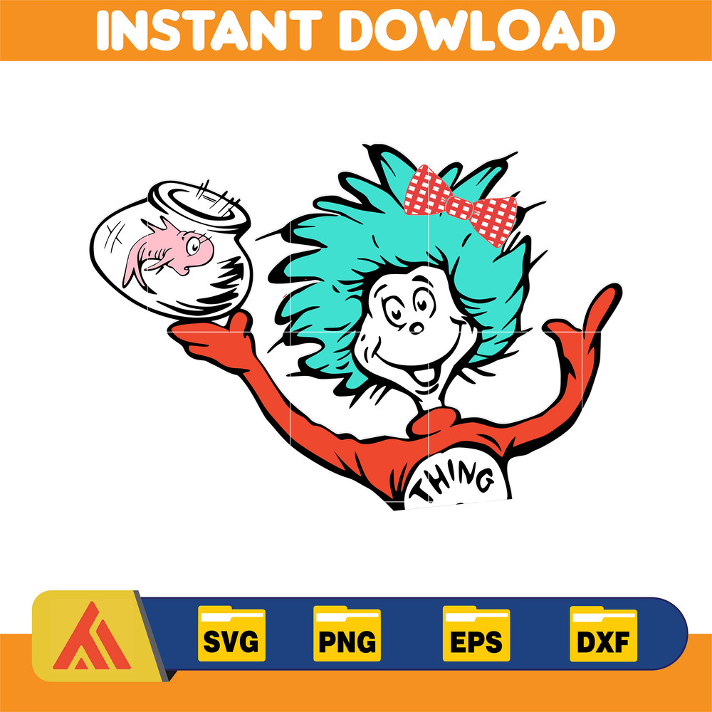 Dr Seuss Svg Layered Item, Dr. Seuss Quotes Cat In The Hat Svg Clipart, Cricut, Digital Vector Cut File, Cat And The Hat (54).jpg