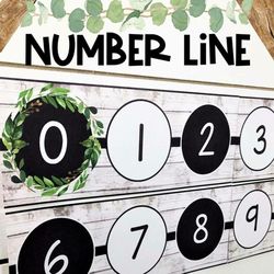 Modern Farmhouse Classroom Number Line | Farmhouse Classroom Decor | Number Line for Classroom | Number Line 0-200
