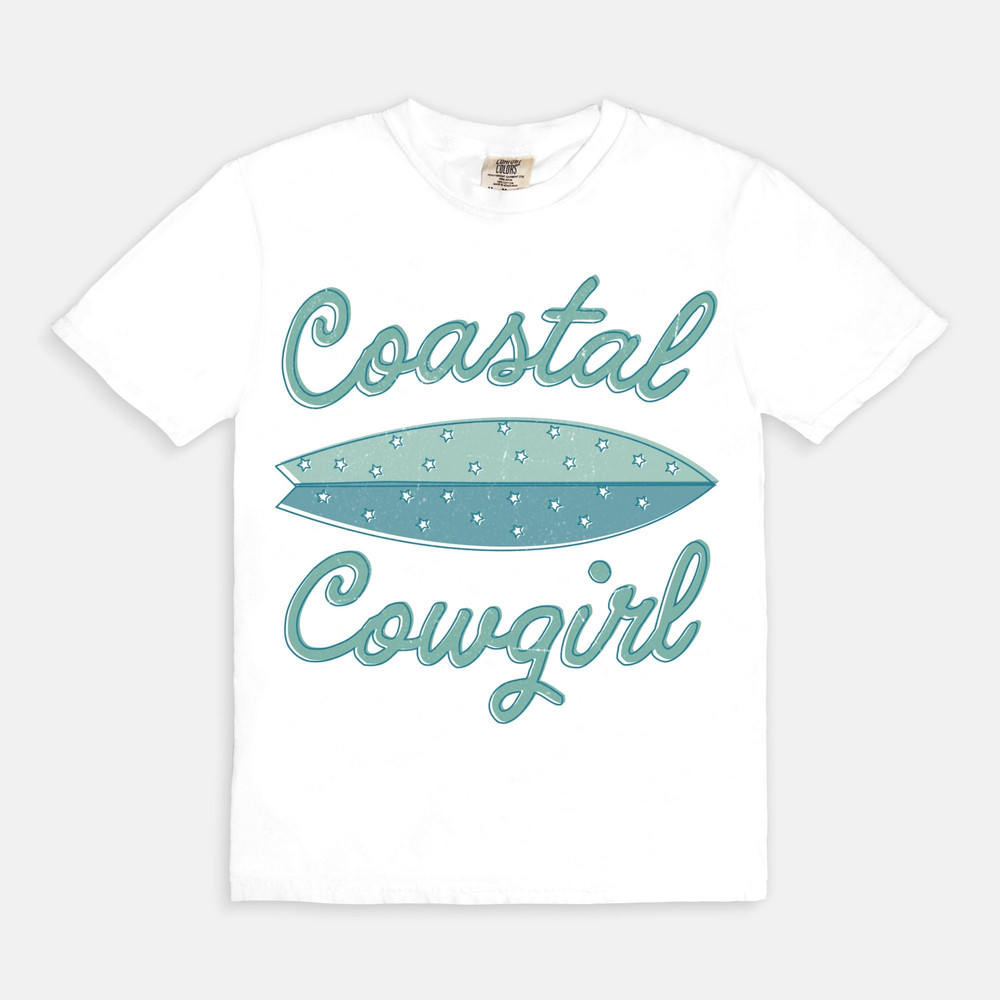 Coastal Cowgirl Tee, Trendy y2k aesthetic tee, beach shirt, comfort colors tee - 2.jpg
