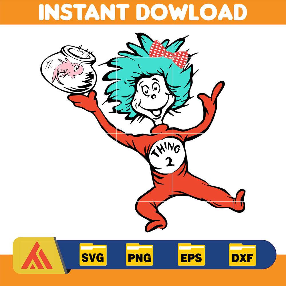 Dr Seuss Svg Layered Item, Dr. Seuss Quotes Cat In The Hat Svg Clipart, Cricut, Digital Vector Cut File, Cat And The Hat (55).jpg