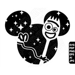 forky svg toy strory ears png clipart , cut file outline silhouette