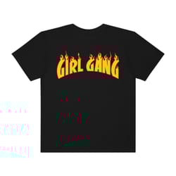 girl gang feminist band tee,rock n roll tee , vintage comfort colors g