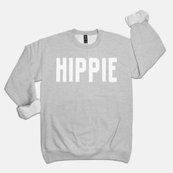 hippie sweatshirt, trendy boho retro crewneck, bohemian style, y2k aes