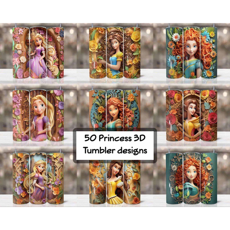 50+ 3d Cartoon princess Tumbler 5.99 1.jpg