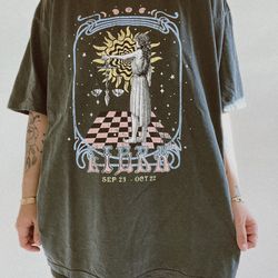 libra zodiac graphic tee,comfort colors tee,retro shirt,vintage inspir