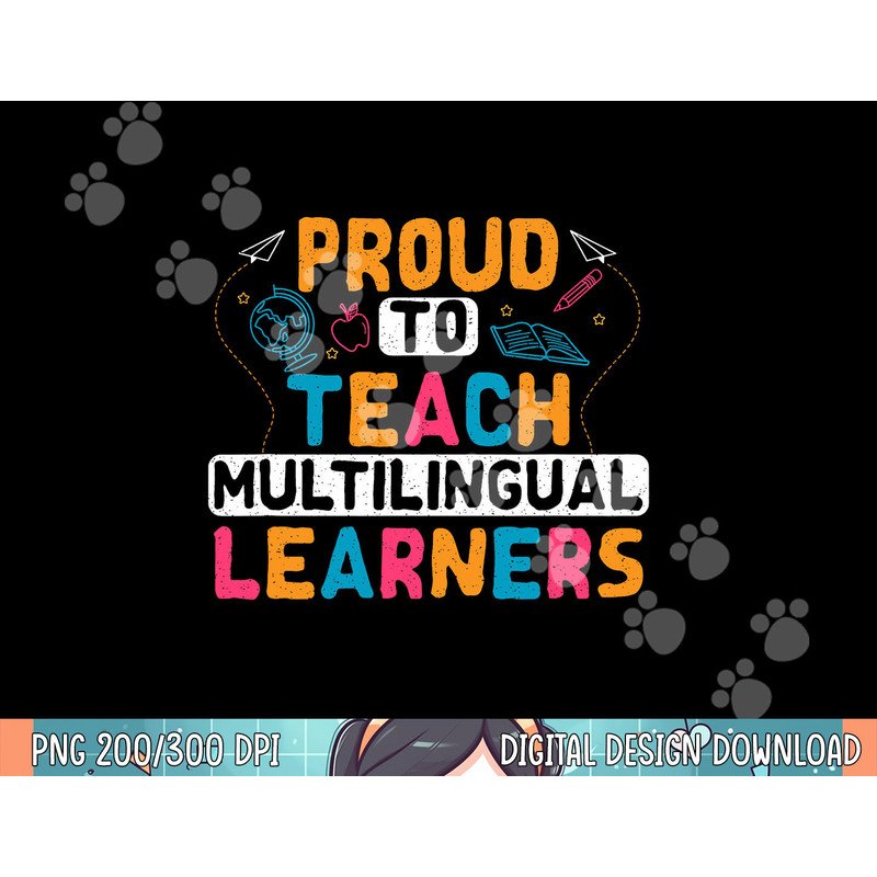 Multilingual Teacher Linguist Language ESL Teaching png, sublimation.jpg