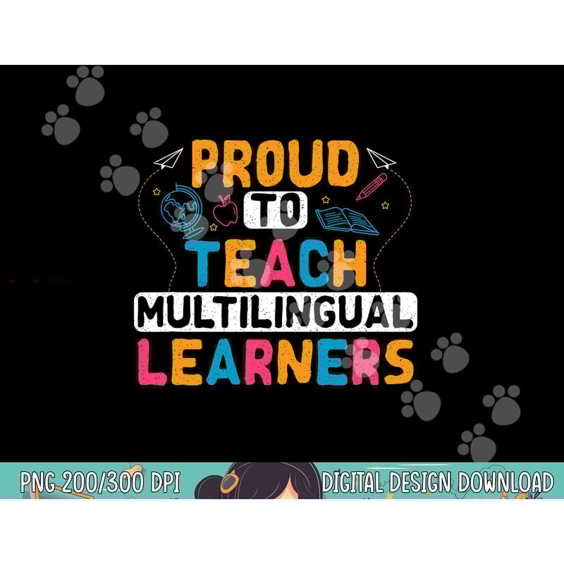 Multilingual Teacher Linguist Language ESL Teaching png, sublimation copy.jpg